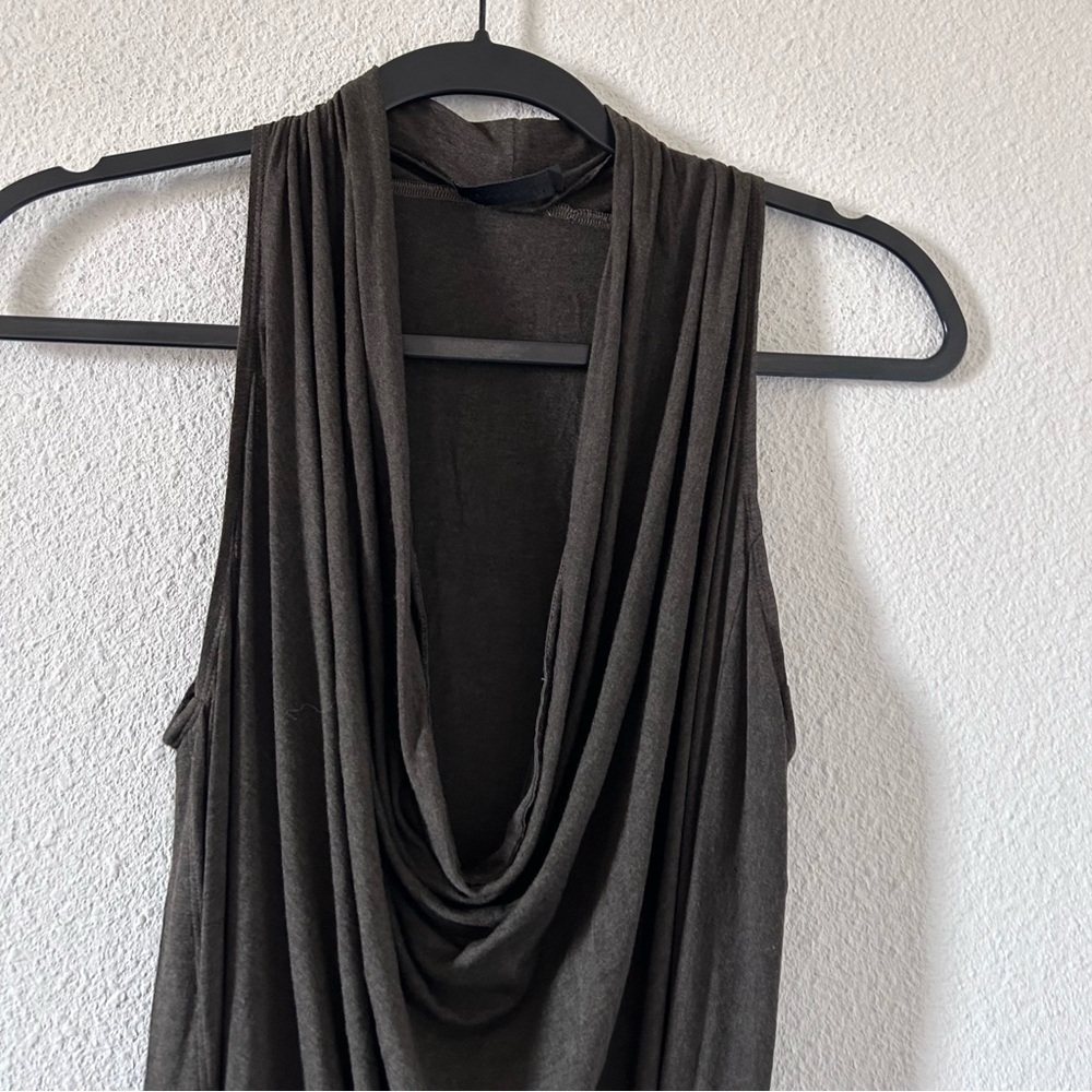 Donna Karen New York Black Label Women’s Dress Medium Brown Asymmetrical - Picture 5 of 12